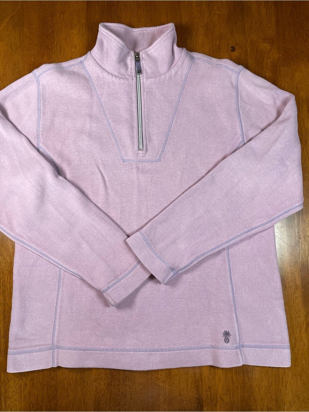 Tommy Bahama Lilac Quarter-Zip Pullover Sweater